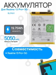 Аккумулятор для REALME 13 Pro Plus 5G (BLPA91) Premium